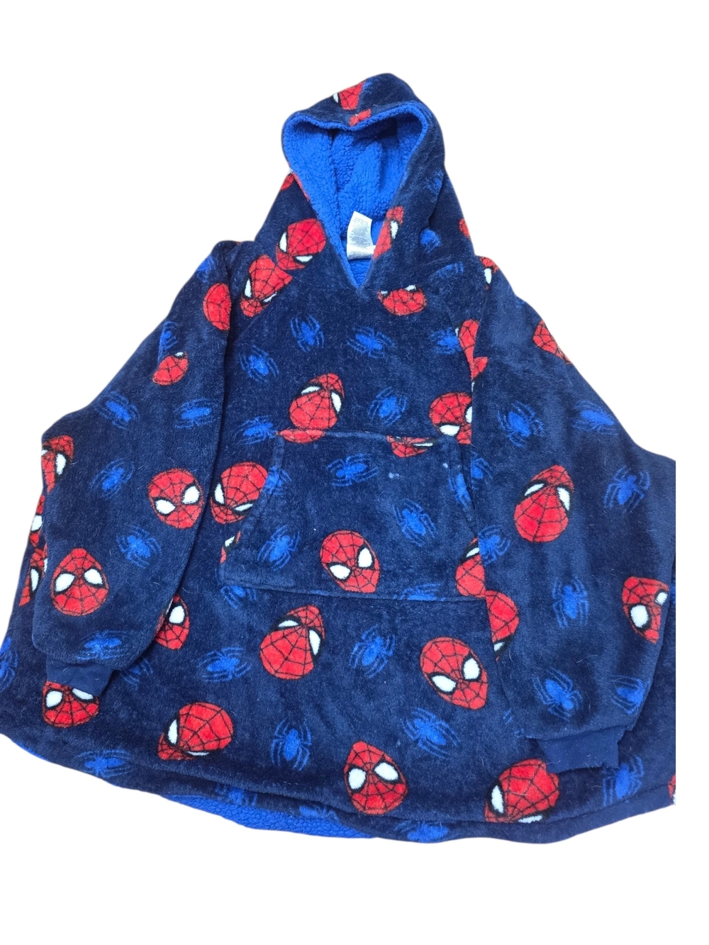 Marvel Adult One Size Fits All Navy Blue & Red Spider-Man Hooded Pullover